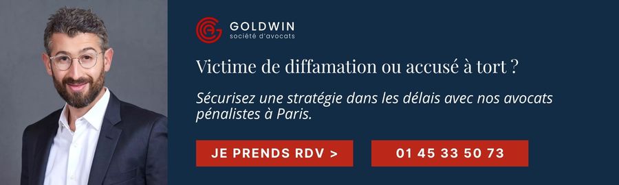banni&egrave;re GOLDWIN AVOCATS diffamation